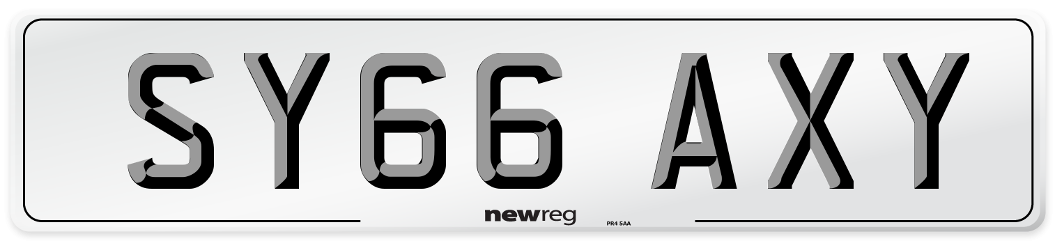 SY66 AXY Number Plate from New Reg